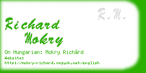 richard mokry business card